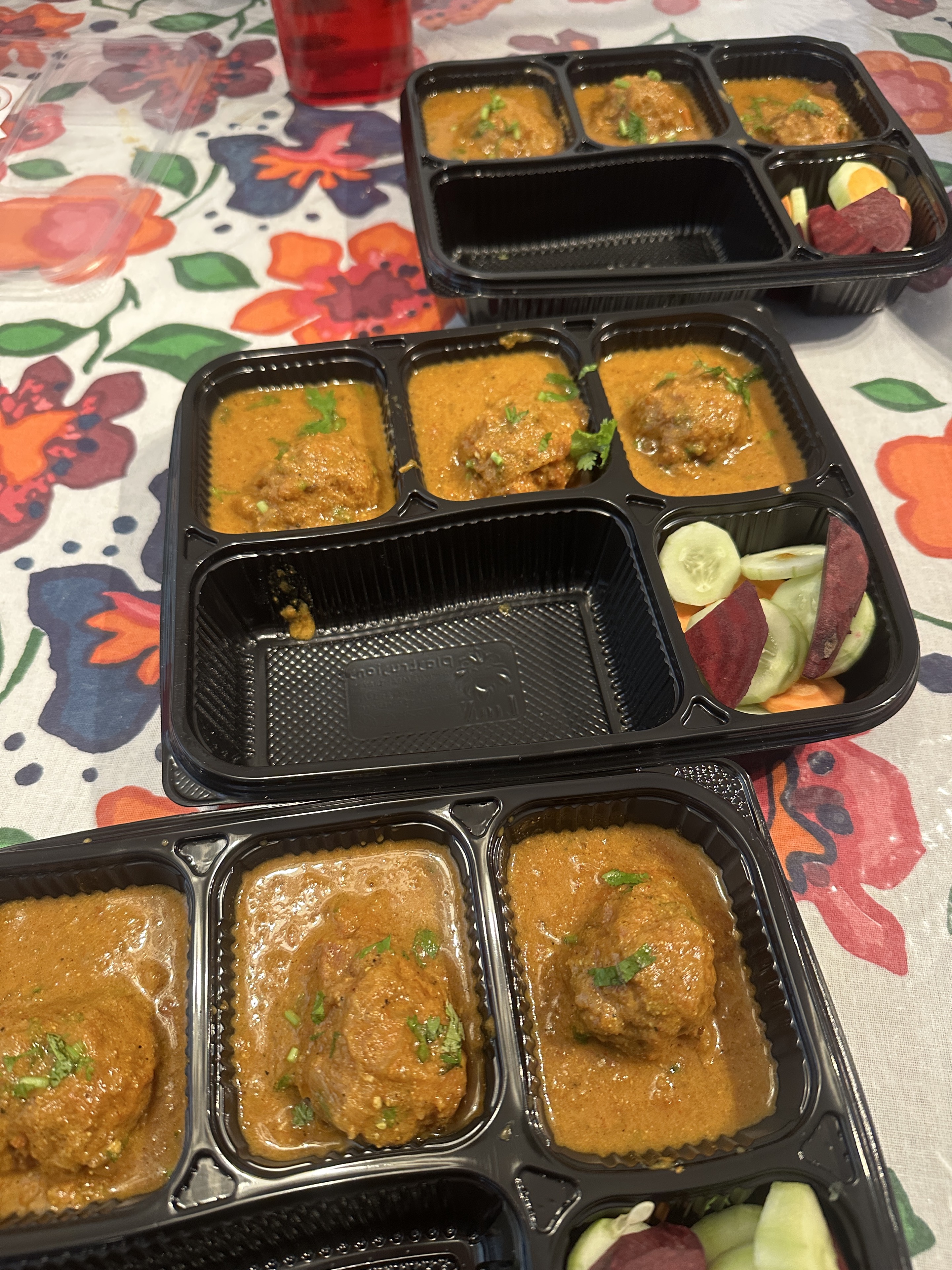 Freshly cooked curry meal boxes from Mom's Delight