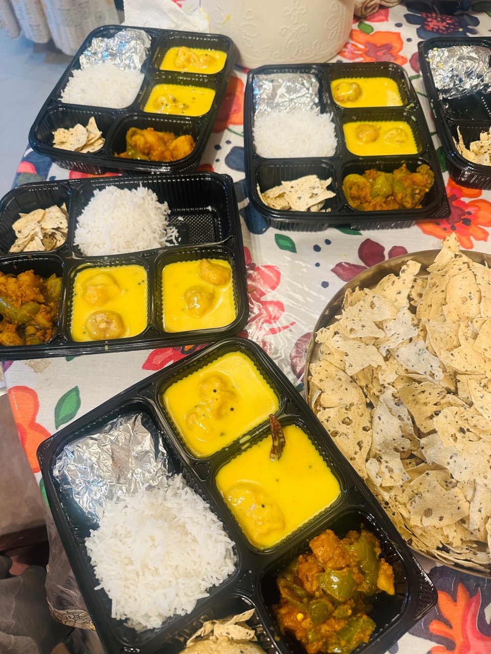 A home-style Indian meal prepared by Mom's Delight